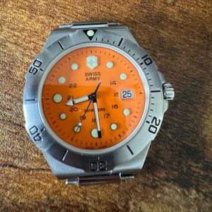 Swiss Army - 300 meters stainless steel watch face only. This is authentic.